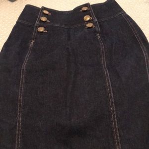 Denim pencil skirt